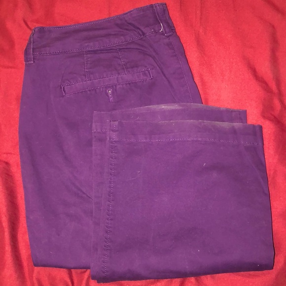 Eggplant old navy Sweetheart Khakis size 16 - Picture 3 of 4